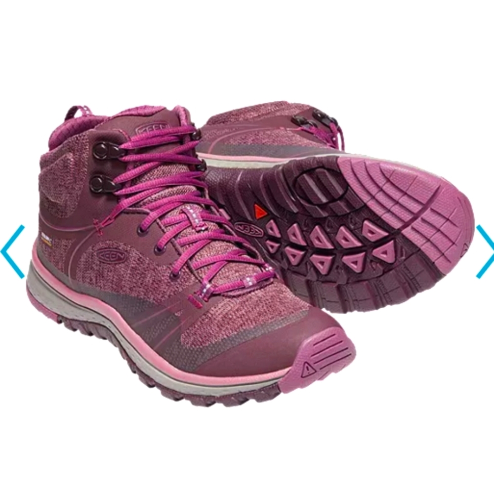 EUC Keen Women's Terradora Mid Waterproof Hiking Boots - Wine Tasting/Tulipwood